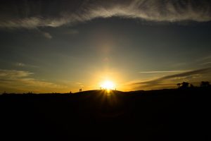 Sonnenuntergang über den Dünen in Maspalomas