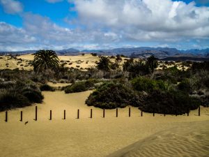 Sand und ferne Berge