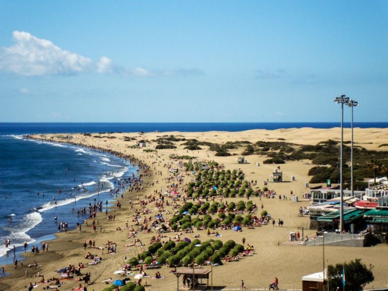 Am Strand Von Maspalomas Auf Gran Canaria Text Die schönsten Strände von Maspalomas im Überblick